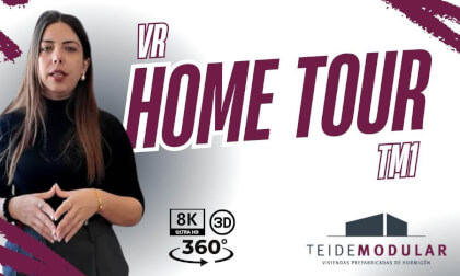 Carátula del vídeo VR Home Tour TM1 de Teide Modular, en 8K, 3D y 360°